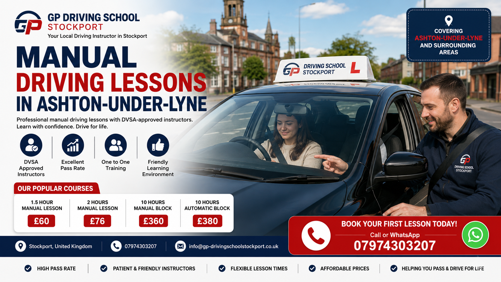 Manual Driving Lessons in Ashton-under-Lyne