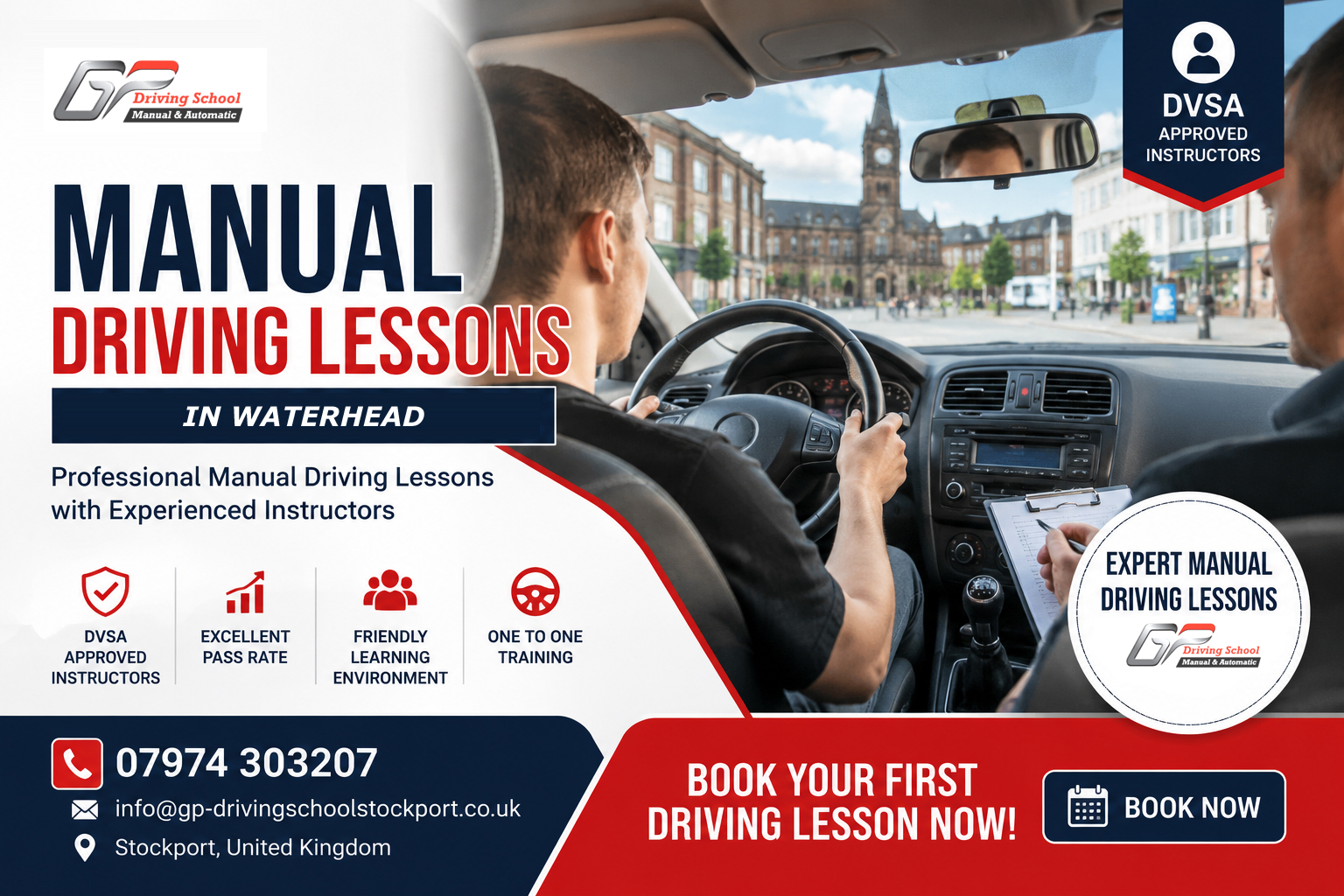 Manual Driving Lessons in Waterhead